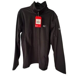 The North Face Tech 1/4 Zip Black Fleece Jacket,  NWT, Corporate logo, Mens L